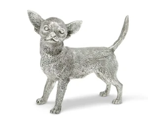 Silver CHIHUAHUA - STANDING  Model - Fully Hallmarked Sterling Silver - Picture 1 of 5