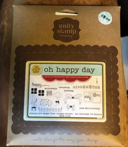 oh happy day unity stamps MSK-019a- Birthday Stamp Kit-18 Stamps - Picture 1 of 1