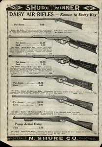 1927 PAPER AD Daisy Air Rifle BB Gun Pump Iver Johnson Excel Savage Shot Gun - Picture 1 of 2
