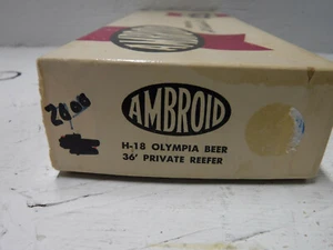 HO scale very rare Ambroid Olympia Beer 36’ Private Reefer wood kit-NOS! - Picture 1 of 5
