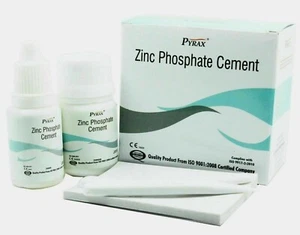 Zinc Phosphate Cement Permanent Tooth Filling Fixation Kit Pyrax Free Shipping - Picture 1 of 15