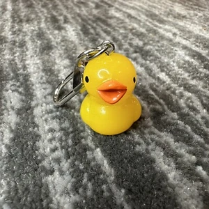 Mini Yellow Duck Keychain Bag Charm Key Fob Ring Ducky Cute 1” Kawaii Duckie New - Picture 1 of 13