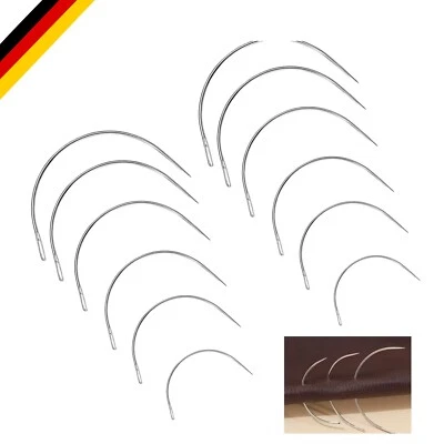 12 Stück Gebogene Nähnadel,Sattlernadel Rundnadel Dünn  Nadel Gebogen Nähen,N... - Bild 1 von 4