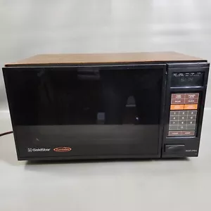 Vintage Goldstar Turntable Microwave 1980s Wood Grain 120 VAC WM-061M Digital - Picture 1 of 24