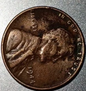 RARE 1944 Wheat Penny No Mint Mark Multiple Error "L" in Rim "I" slanted - Picture 1 of 2