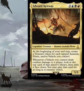 Edward Kenway Commander Deck MTG EDH Ready-to-Play Pirates and Vehicles Treasure - Picture 1 of 12