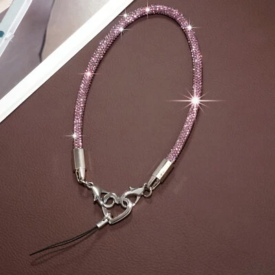 Correa de muñeca brillante brillante para mujer cordón encanto cuerdas anti-perdida Foto 1 de 4