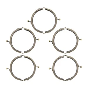 5Pcs Semicircular Bag Kiss Clasp Lock Purse Frame Arch Shape Coin Bag Hardware - Picture 1 of 20