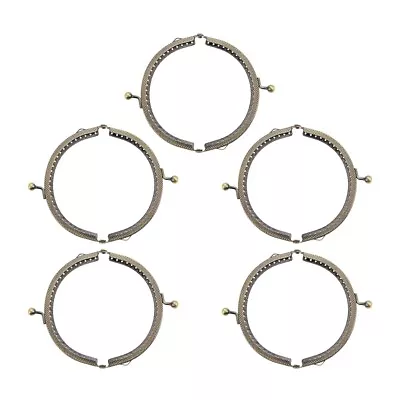 5Pcs Semicircular Bag Kiss Clasp Lock Purse Frame Arch Shape Coin Bag Hardware - Image 1 of 4