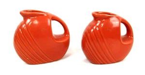 Vintage Cantinaware Miniatur Krüge 2er Set orange/koralle Art Deco - Bild 1 von 7