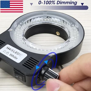 Microscope Light 144 LED Ring Light Illuminator Electronic Industry Ring 2024 US - Picture 1 of 9
