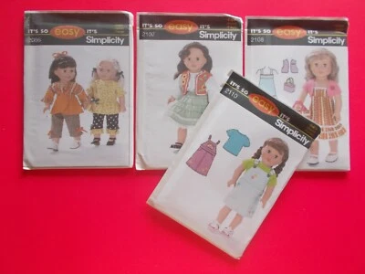 SIMPLICITY - VARIOUS IT'S SO EASY 18" / 45.5cm DOLL CLOTHES / CLOTHING PATTERNS - Image 1 of 2