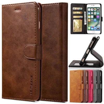 For iPhone 17 16 15 14 13 12 11 Pro MAX Magnetic Flip Cover Wallet Leather Case - Image 1 of 4