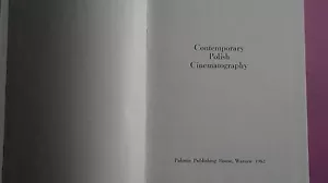 R0082 Contemporary Polish Cinematography -1962 Hardcover - Picture 1 of 1