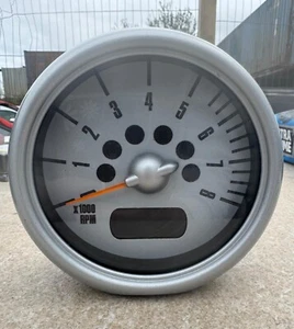 MINI Rev Counter with Silver Trim Tach Tachometer OEM Original R50 R52 R53 - Picture 1 of 3
