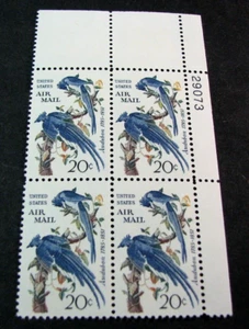 US Plate Block Stamp Scott# C71 Columbia Jays 1967 MNH L575 - Picture 1 of 1