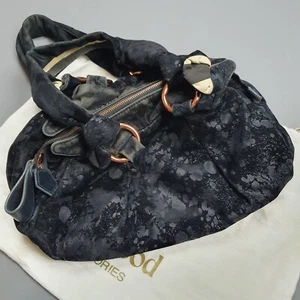 Vivienne Westwood Braccialini Velour Handtasche Schwarz Samt Y2K - Bild 1 von 12