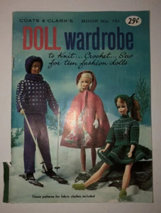 Vintage 1964 Coats & Clark’s Doll Wardrobe Book No. 151 - Picture 1 of 3
