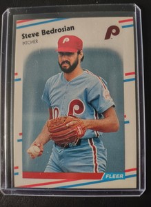 Steve Bedrosian - Philadelphia Phillies - 1988 Fleer Baseball Card #298