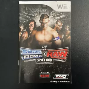WWE Smackdown vs. RAW 2010 Nintendo Wii Instruction Manual Only - Picture 1 of 2