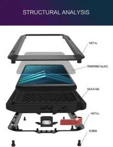 Rugged Hülle Panzercase für Samsung Galaxy A6, Love MEI Hybride Aluminium - Bild 1 von 4