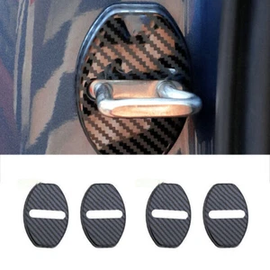 Cubierta de marco de protección de cerradura de puerta de fibra de carbono de acero para Porsche Cayenne 2011-17  - Imagen 1 de 8