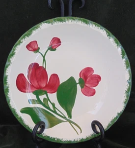 2 FLIRT Blue Ridge Southern Pottery  8" Serving Bowls Red Floral Marked - Picture 1 of 3