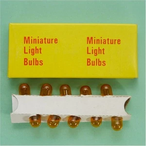 NEW 194A 12V Incandescent Miniature Amber Light Bulb *10 Pack!* - Foto 1 di 4