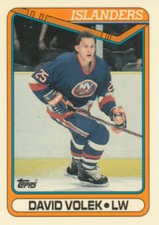 1990-91 Topps Tiffany #300 DAVID VOLEK - New York Islanders