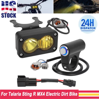 VROOMAUTOLY US LED Headlight Front Headlamp Plug for Talaria Sting R MX4 Electric Dirt Bike