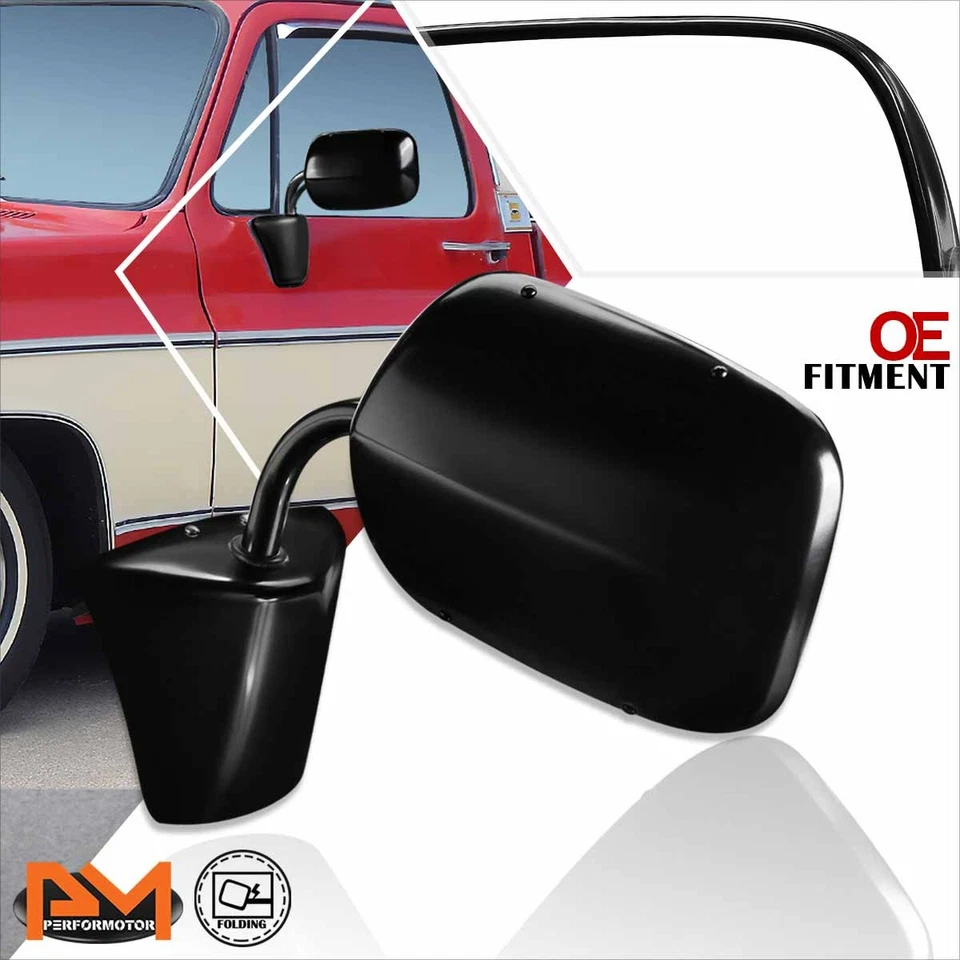 Espelho de porta ajuste manual L/R para 73-86 Chevy/GMC C/K Pickup estilo original suburbano - Imagem 1 de 4