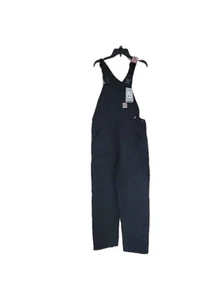 Carhartt Herren Flame Resistant Duck Bib Overall 32/34 Loose Schwarz Ungefüttert Neu mit Etikett - Bild 1 von 12