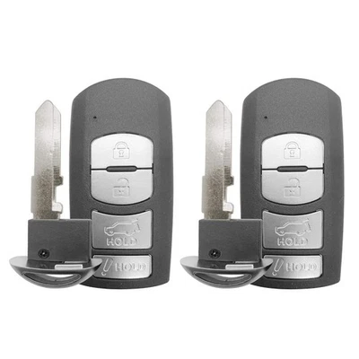 2x Smart Car Remote Control Key Fob 4 Button WAZSKE13D01 For Mazda 3 6 2014-2018 - Image 1 of 4