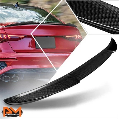 Alerón trasero de fibra de carbono estilo V para Audi A3 Quattro/RS3 22-24 sedán Foto 1 de 4