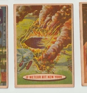 VINTAGE 1958 A&BC SPACE TRADING CARDS 24 METEORS HIT NEW YORK UK SMALL LOGO EXC! - Picture 1 of 2