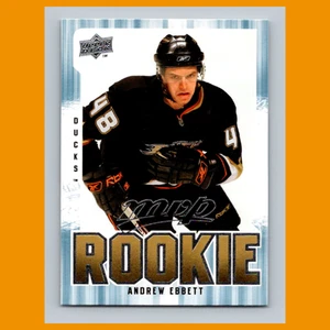 Tarjeta de hockey Andrew Ebbett novato #358 2008-09 cubierta superior MVP Anaheim Ducks NHL - Imagen 1 de 3