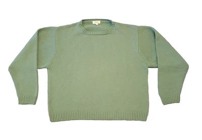 Johnstons Of Elgin Men’s Sweater Green XL Fine Merino Wool Scotland Crew Neck - Image 1 of 4