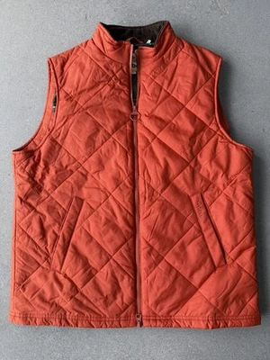 Chaleco acolchado Barbour Finn chaleco para hombre mediano naranja cremallera completa acolchado ligero Foto 1 de 4