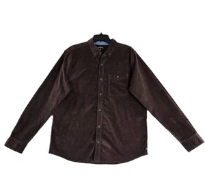 Toad &Co Shirt Mens Large Brown Cruiser Corduroy Long Sleeve Button Ridged Wales - Picture 1 of 15