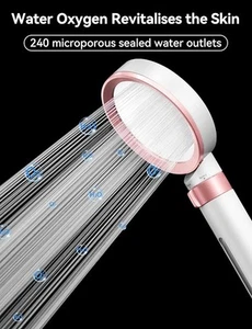 Rose Gold Filtered Shower Head + 2m Hose | Activated Carbon | High Pressure - Picture 1 of 13