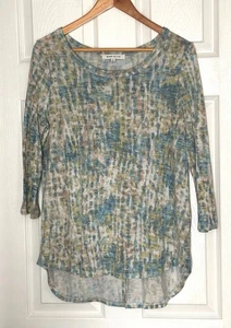ROSE + OLIVE Womens Green Blue Tan Tunic Top Sz XL - Picture 1 of 10