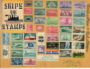 U.S .Envelope Multiple Ships Boats on Stamps 1893 -1901 Scott #232-233 # 294,299 - Picture 1 of 3