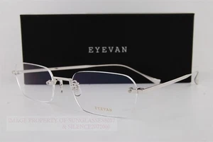 Brand New Eyevan Eyeglass Frames GRAIN S Rimless Silver Titanium 53mm - Picture 1 of 7