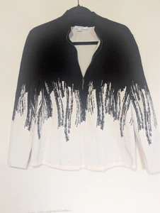 Women Cashmere Blend Tunic Sweater Size M Machine Wash Abstract Classic Cozy - Picture 1 of 10