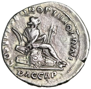 Trajan AR Denar "DAC CAP Dacian Captive on Arms" gut sehr schön - Bild 1 von 5