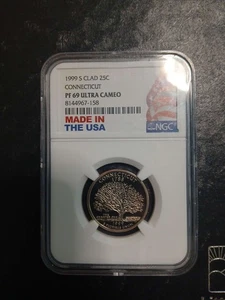 1999 S Clad 25c Connecticut State Quarter NGC PF69 UC - Picture 1 of 1