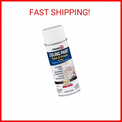 Pintura e imprimación acrílica para techo Zinsser en uno, 13 oz, blanco plano Foto 1 de 2