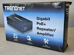 TRENDnet TPE-E110 Gigabit Repeater Amplifier PoE+ #320G - Picture 1 of 10