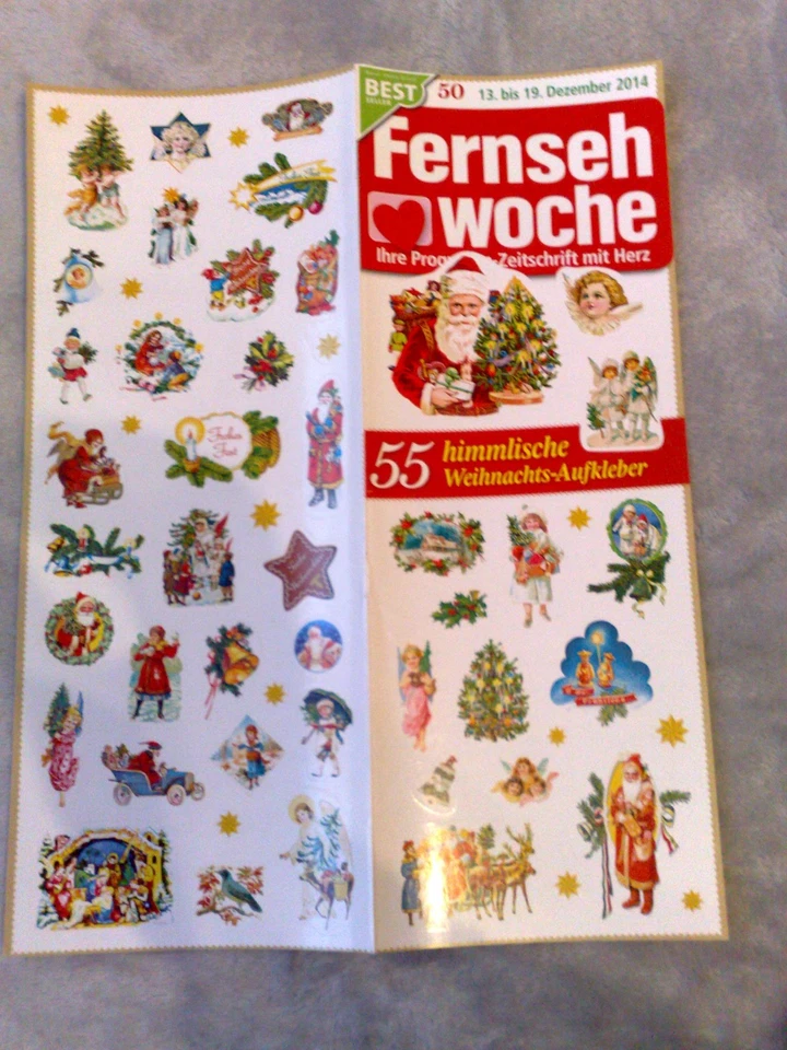 Sticker Aufkleber Fernsehwoche 55 himmlische Weihnachssticker - Bild 1 von 1