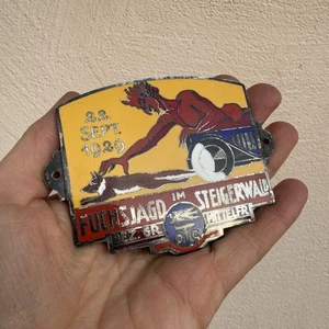 Placa de coche DTC caza del zorro Steigerwald 1929 Franconia central (n.º 12) - Imagen 1 de 7